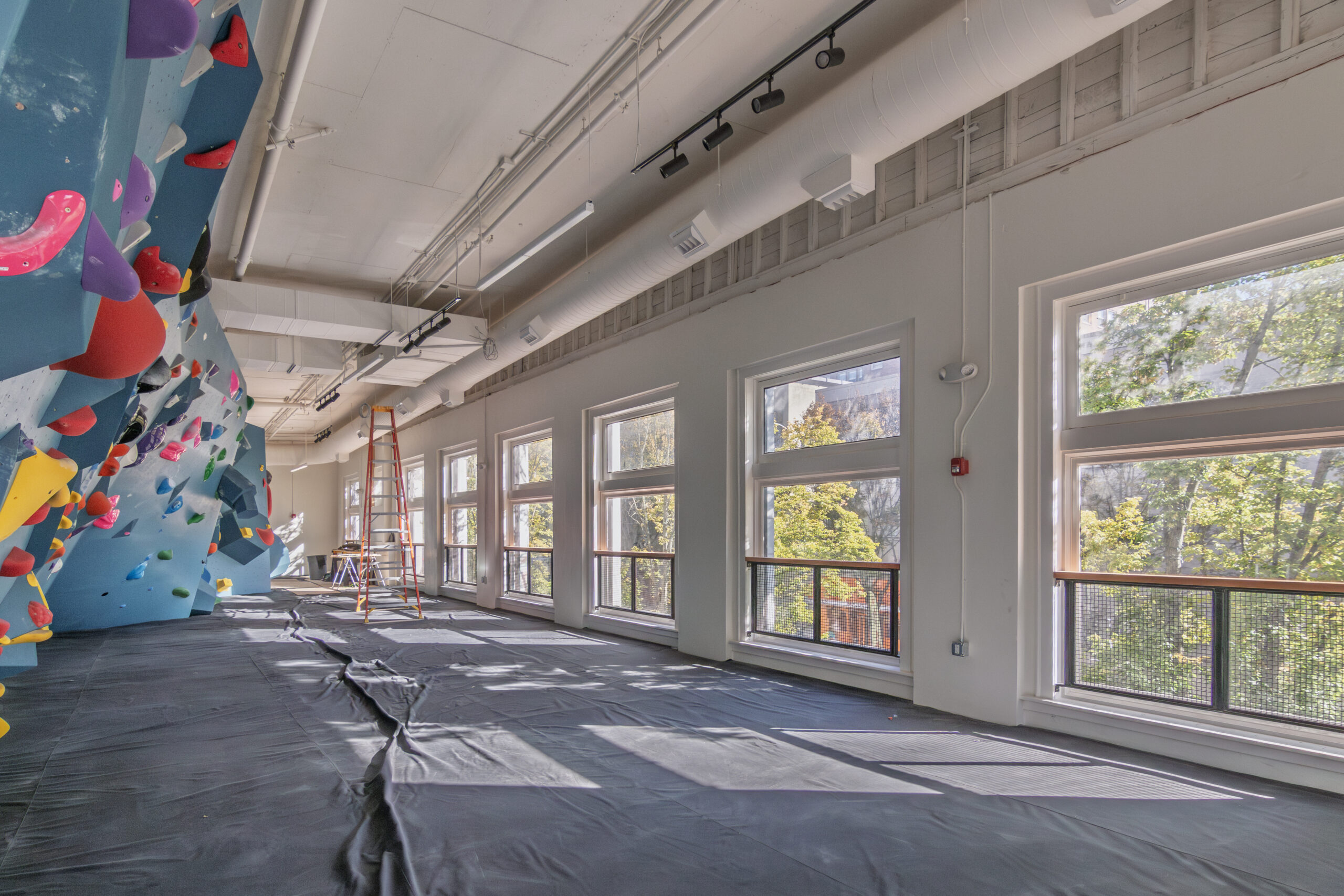 Bouldering walls at Seattle U-District